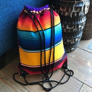 Saltillo Fabric Draw String Backpack